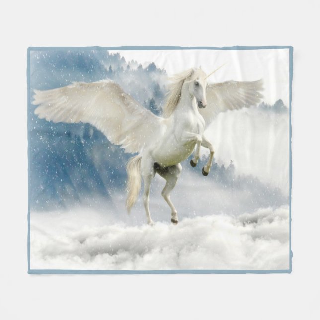 Pegasus Mythical Flying Unicorn Horse Fleecefilt (Framsidan (Horisontell))