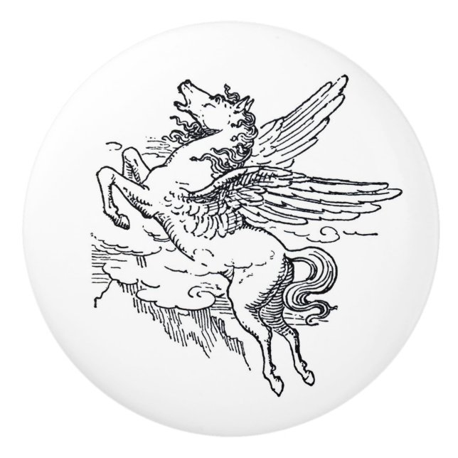 Pegasus mytisk varelse knopp (Framsidan)