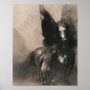 Pegasus och Bellerophon 1888 av Odilon Redon Poster