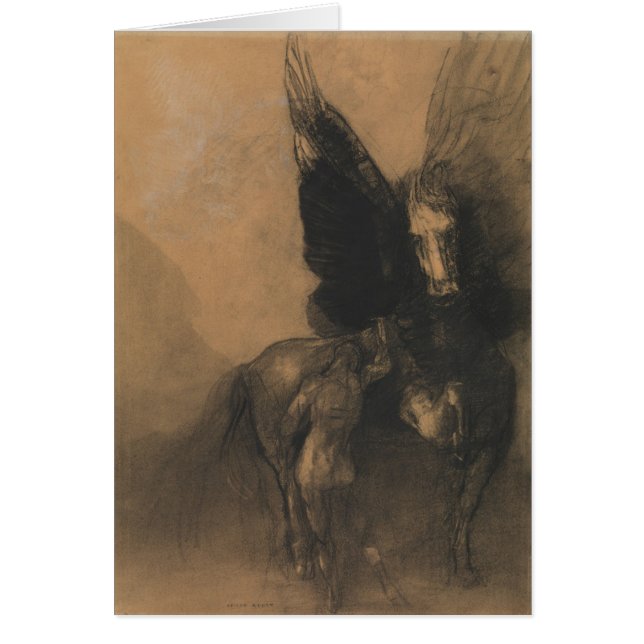 Pegasus och Bellerophon Hälsningskort (Framsidan)