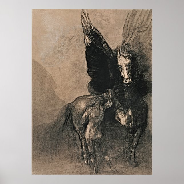 Pegasus och Bellerophon - Mythic Masterarter Poster (Framsidan)