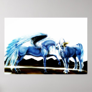 Pegasus och Unicorn Poster