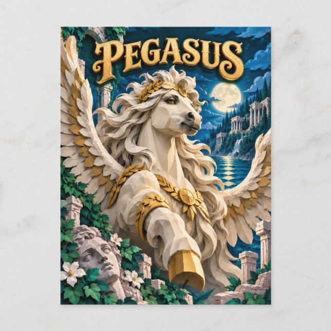 Pegasus, Pappersklippsmonster Vykort (Framsida)