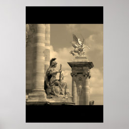 Pegasus Pont Alexandre statue skulptur Paris Pont Poster