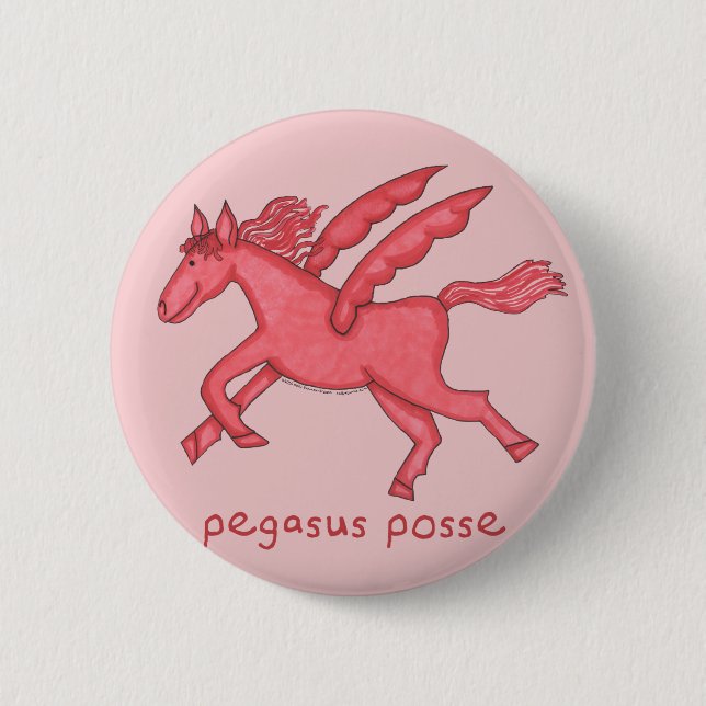 Pegasus Posse 2-1/4" runda Knapp (Framsida)