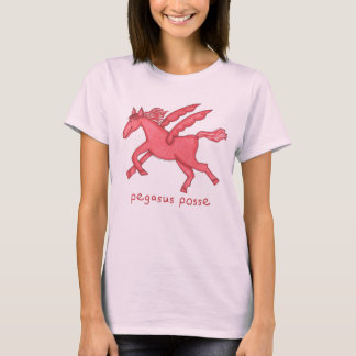 Pegasus Posseblek - grundläggande rosa kvinnor Tee