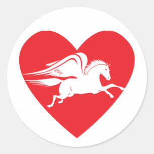 Pegasus Runt Klistermärke