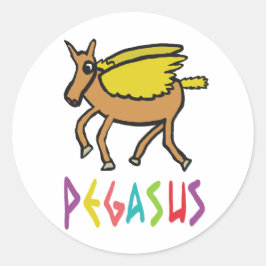 Pegasus Runt Klistermärke