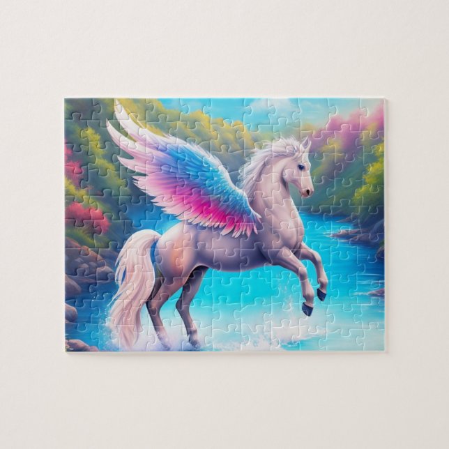 Pegasus & Sjö Jigszle Puzzle Pussel (Horisontell)