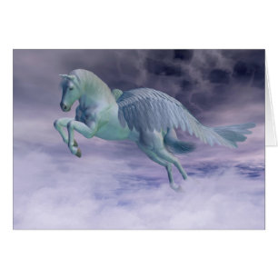 Pegasus som är snabbt växande till och med hälsningskort