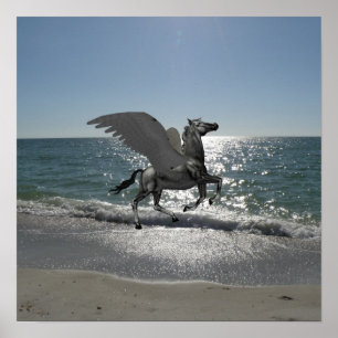 Pegasus som tar flyg poster