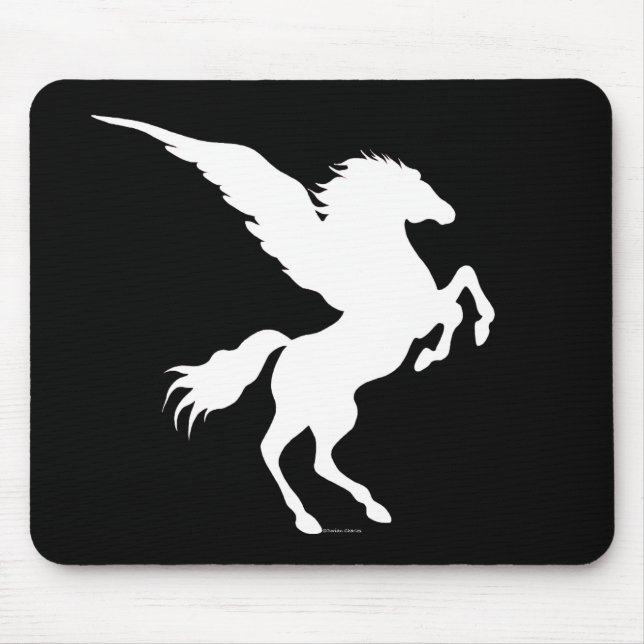 Pegasus svart Mousepad Musmatta (Framsidan)