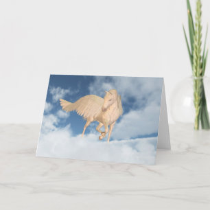 Pegasus tittar besegrar till och med moln kort
