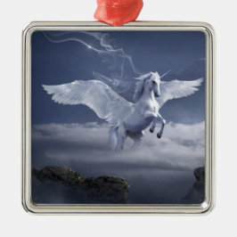 Pegasus under flygning julgransprydnad metall