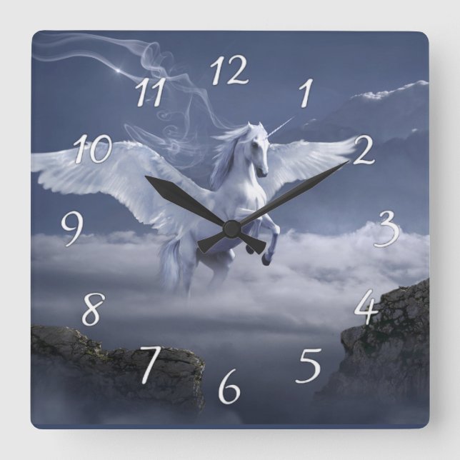 Pegasus under flykt fyrkantig klocka (Framsida)