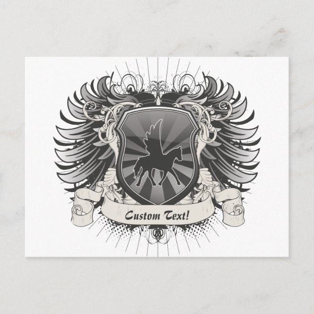 Pegasus Vapensköld Vykort (Framsida)