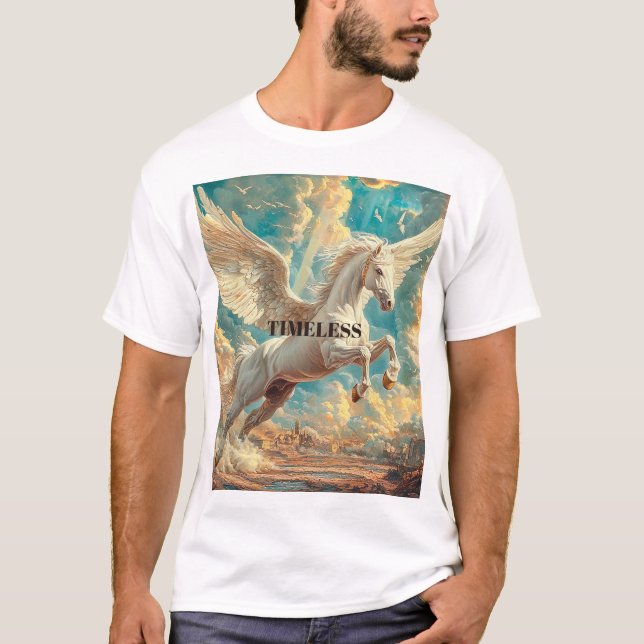 Pegasus Winged Horse Mythology T Shirt (Framsida)