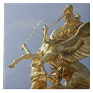 Pegasusstaty vid Pont Alexander III-bron Kakelplatta