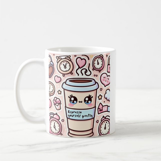 Pegatina de vinilo con forma personalizada kaffemugg (Vänster)