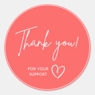 Pegatina gracias por su apoyo ideal para empresas runt klistermärke