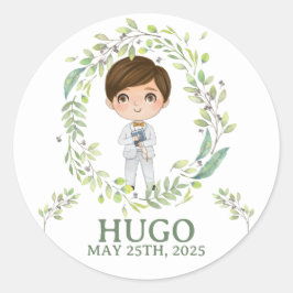 Pegatina HUGO Primera Comunión Runt Klistermärke