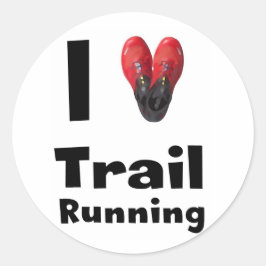 Pegatina "I love Trail Running" Runt Klistermärke