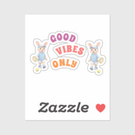 Pegatina Ovalada Cute Bunny School Name Label Klistermärken