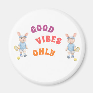 Pegatina Ovalada Cute Bunny School Name Label Magnet