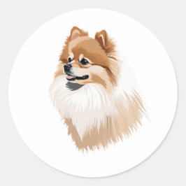 Pegatina perro Pomeranian Runt Klistermärke