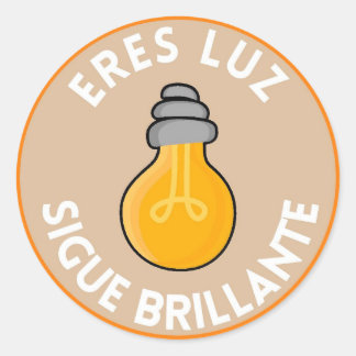 Pegatina/Stickers redondo con frase Inspiradora  Runt Klistermärke