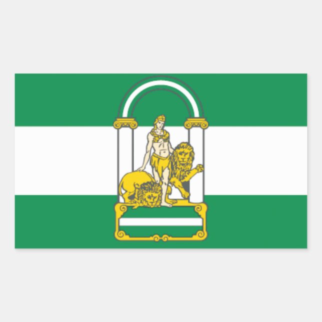 Pegatinas Andalucía Rektangulärt Klistermärke (Framsida)