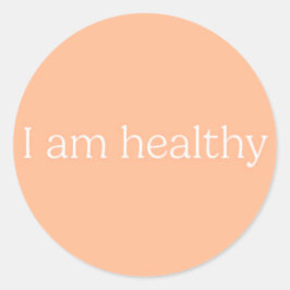 Pegatinas I am healthy Runt Klistermärke