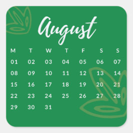 Pegatinas mes del año - August (S'G) *2022 Fyrkantigt Klistermärke