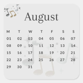 Pegatinas mes del año - August (S'I) *2022 Fyrkantigt Klistermärke