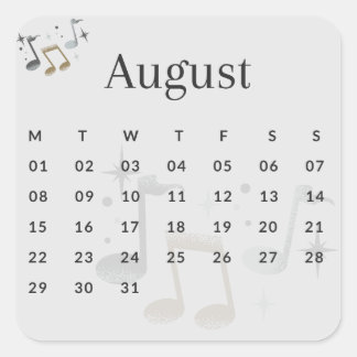 Pegatinas mes del año - August (S'I) *2022 Fyrkantigt Klistermärke