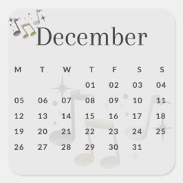 Pegatinas mes del año - December (S'I) *2022 Fyrkantigt Klistermärke