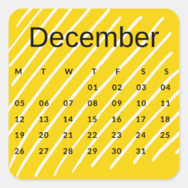 Pegatinas mes del año - December (S'J) *2022 Fyrkantigt Klistermärke