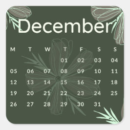 Pegatinas mes del año - December (S'L) *2022 Fyrkantigt Klistermärke