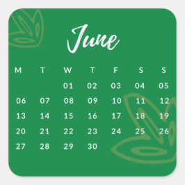 Pegatinas mes del año - June (S'G) *2022 Fyrkantigt Klistermärke