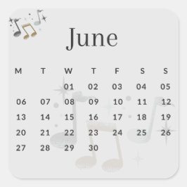 Pegatinas mes del año - June (S'I) *2022 Fyrkantigt Klistermärke