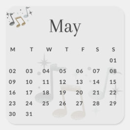 Pegatinas mes del año - May (S'I) *2022 Fyrkantigt Klistermärke