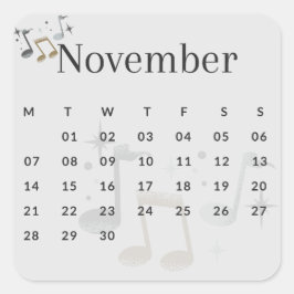 Pegatinas mes del año - November (S'I) *2022 Fyrkantigt Klistermärke