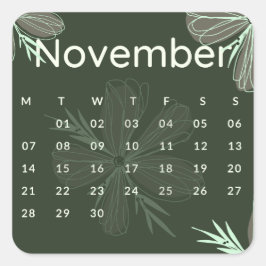 Pegatinas mes del año - November (S'L) *2022 Fyrkantigt Klistermärke