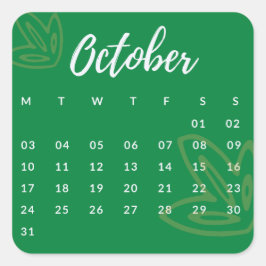 Pegatinas mes del año - October (S'G) *2022 Fyrkantigt Klistermärke