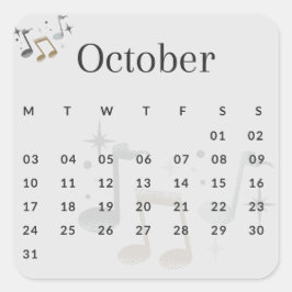 Pegatinas mes del año - October (S'I) *2022 Fyrkantigt Klistermärke