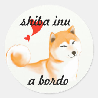 Pegativa shiba inu runt klistermärke