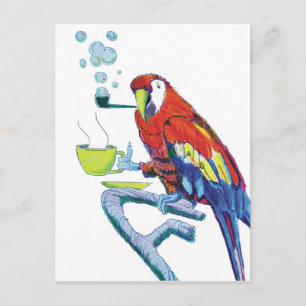 Pegendomlig Parrot Vykort