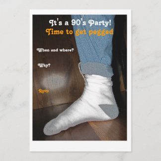 Pegged 90's Party Inbjudningar