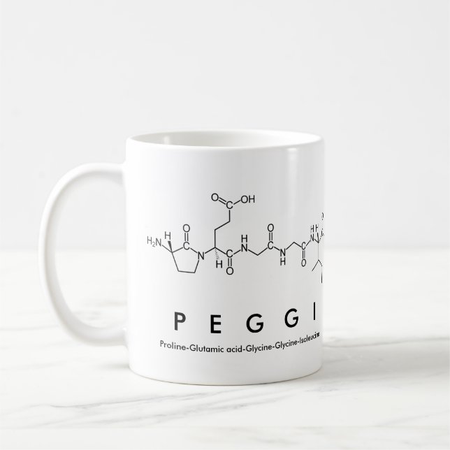 Peggi peptide namn mugg (Vänster)