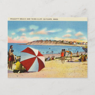 Peggotty Beach Third Cliff Scituate, Massachusetts Vykort